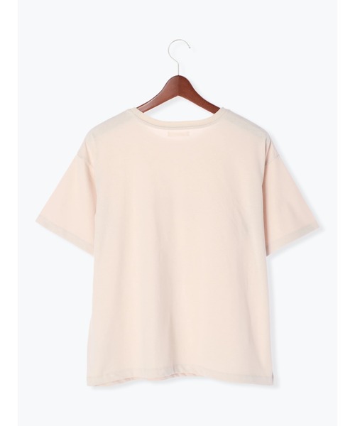 Te chichi（テチチ）の「フロッキーロゴTシャツ（Tシャツ/カットソー・レディース・ベージュ/モカ/チャコール・ﾌﾘ-）」の16枚目の写真