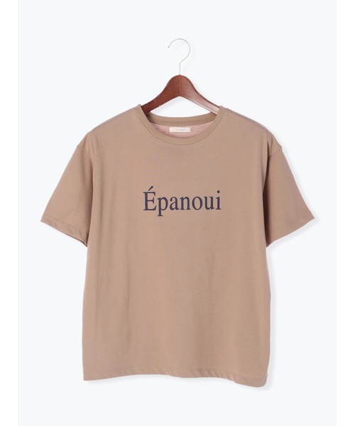 Te chichi（テチチ）の「フロッキーロゴTシャツ（Tシャツ/カットソー・レディース・ベージュ/モカ/チャコール・ﾌﾘ-）」の14枚目の写真