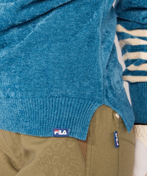 FILA（フィラ）の「【FILA GOLF/フィラゴルフ】バイカラー タートルネック 袖ライン入り セーター（ニット/セーター・レディース・ブルー/ブラック/オレンジ・M/LL/L）」の8枚目の写真