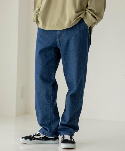 coen(コーエン)の「ワイドテーパードデニムパンツ(デニムパンツ・メンズ・ブラック/ネイビー・SMALL/MEDIUM/LARGE/X-LARGE)」の7枚目の写真