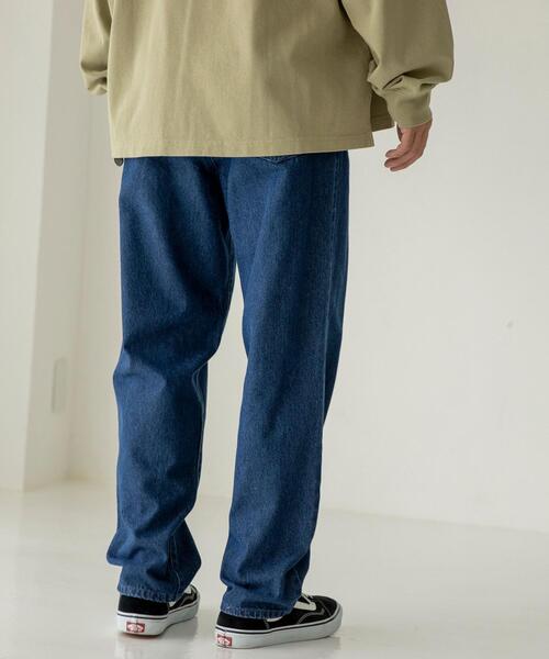 coen(コーエン)の「ワイドテーパードデニムパンツ(デニムパンツ・メンズ・ブラック/ネイビー・SMALL/MEDIUM/LARGE/X-LARGE)」の9枚目の写真