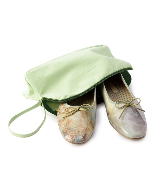 ESPERANZA(エスペランサ)の「◆【KLC BY esp】ポーチ付レインバレエ(レイン対応シューズ)(パンプス・レディース・ブラック/オレンジ系その他5/ベージュ系8/ネイビー系5・LL/S/M/L)」の4枚目の写真