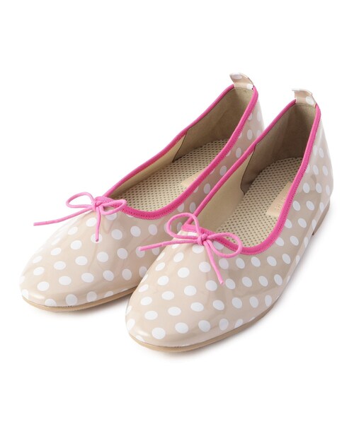 ESPERANZA(エスペランサ)の「◆【KLC BY esp】ポーチ付レインバレエ(レイン対応シューズ)(パンプス・レディース・ブラック/オレンジ系その他5/ベージュ系8/ネイビー系5・LL/S/M/L)」の6枚目の写真