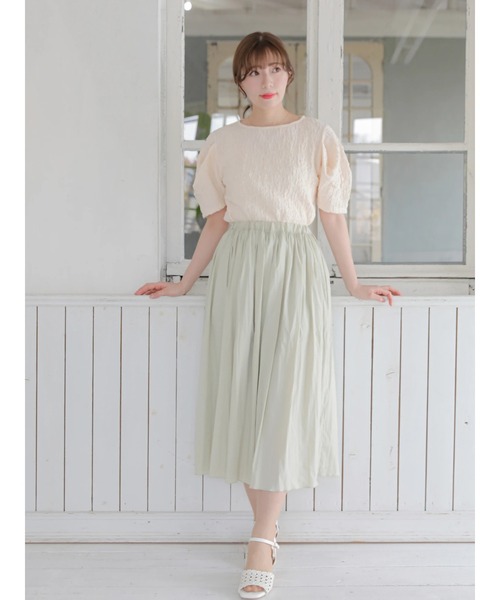 Areeam（アリーム）の「くしゅくしゅトップス（Tシャツ/カットソー・レディース・アイボリー/ミント・FREE）」の11枚目の写真