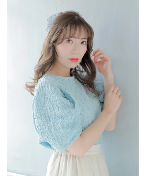 Areeam（アリーム）の「くしゅくしゅトップス（Tシャツ/カットソー・レディース・アイボリー/ミント・FREE）」の15枚目の写真