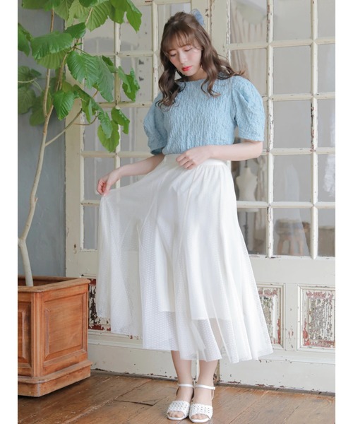 Areeam（アリーム）の「くしゅくしゅトップス（Tシャツ/カットソー・レディース・アイボリー/ミント・FREE）」の17枚目の写真