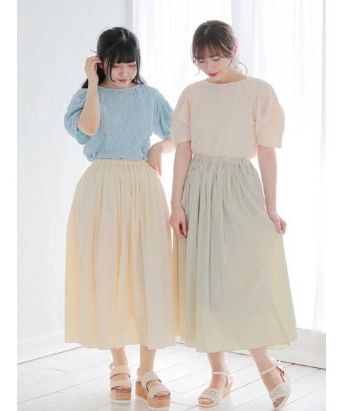 Areeam（アリーム）の「くしゅくしゅトップス（Tシャツ/カットソー・レディース・アイボリー/ミント・FREE）」の20枚目の写真