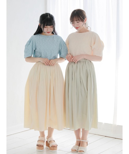 Areeam（アリーム）の「くしゅくしゅトップス（Tシャツ/カットソー・レディース・アイボリー/ミント・FREE）」の21枚目の写真