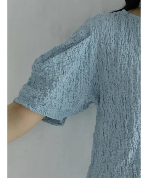 Areeam（アリーム）の「くしゅくしゅトップス（Tシャツ/カットソー・レディース・アイボリー/ミント・FREE）」の6枚目の写真