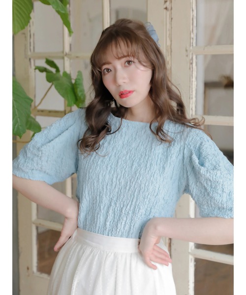 Areeam（アリーム）の「くしゅくしゅトップス（Tシャツ/カットソー・レディース・アイボリー/ミント・FREE）」の14枚目の写真