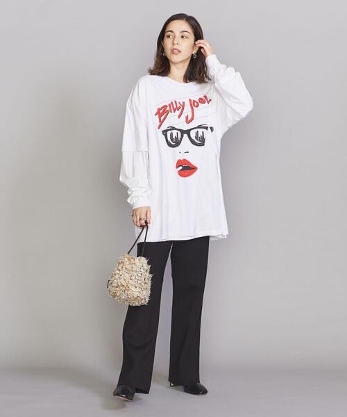 THRIFTY LOOK（スリフティールック）の「＜THRIFTY LOOK＞レイヤードロングスリーブカットソー（Tシャツ/カットソー・レディース・ブラック/ホワイト・FREE）」の7枚目の写真