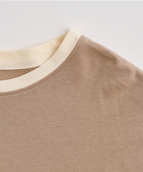 Ambre Neige(アンブルネージュ)の「リンガーパイピングロングスリーブT/【WEB/EC限定商品】(Tシャツ/カットソー・レディース・ダークブラウン/ベージュ/アイボリー/クリーム・FREE)」の17枚目の写真