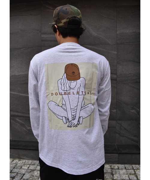 DOUBLE STEAL(ダブルスティール)の「Crouch Girl Tシャツ(Tシャツ/カットソー・メンズ・ホワイト/アッシュグレー/ベージュ/グレー・MEDIUM/LARGE/X-LARGE)」の11枚目の写真