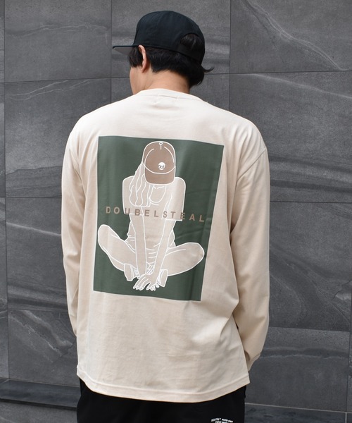 DOUBLE STEAL(ダブルスティール)の「Crouch Girl Tシャツ(Tシャツ/カットソー・メンズ・ホワイト/アッシュグレー/ベージュ/グレー・MEDIUM/LARGE/X-LARGE)」の20枚目の写真