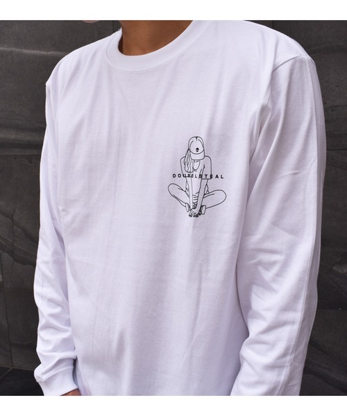 DOUBLE STEAL(ダブルスティール)の「Crouch Girl Tシャツ(Tシャツ/カットソー・メンズ・ホワイト/アッシュグレー/ベージュ/グレー・MEDIUM/LARGE/X-LARGE)」の14枚目の写真