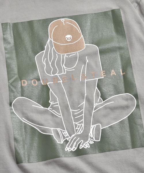 DOUBLE STEAL(ダブルスティール)の「Crouch Girl Tシャツ(Tシャツ/カットソー・メンズ・ホワイト/アッシュグレー/ベージュ/グレー・MEDIUM/LARGE/X-LARGE)」の15枚目の写真