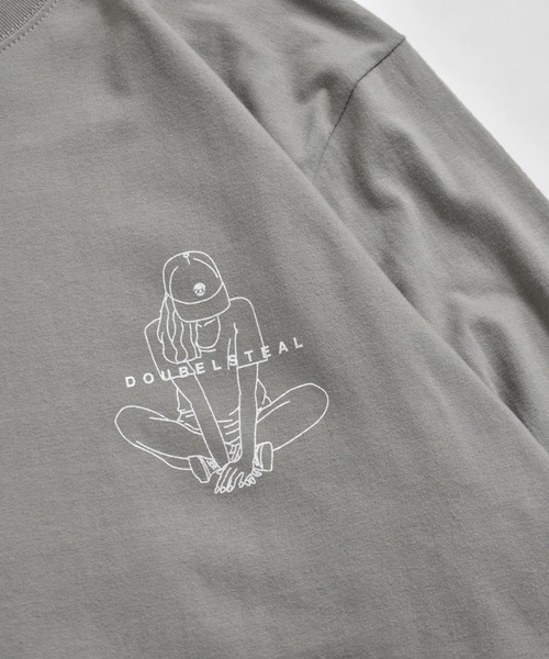 DOUBLE STEAL(ダブルスティール)の「Crouch Girl Tシャツ(Tシャツ/カットソー・メンズ・ホワイト/アッシュグレー/ベージュ/グレー・MEDIUM/LARGE/X-LARGE)」の22枚目の写真