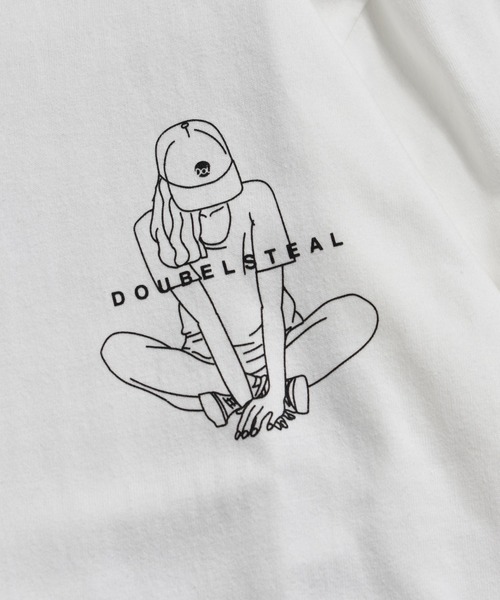 DOUBLE STEAL(ダブルスティール)の「Crouch Girl Tシャツ(Tシャツ/カットソー・メンズ・ホワイト/アッシュグレー/ベージュ/グレー・MEDIUM/LARGE/X-LARGE)」の18枚目の写真
