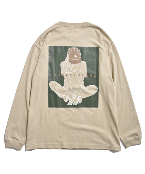 DOUBLE STEAL(ダブルスティール)の「Crouch Girl Tシャツ(Tシャツ/カットソー・メンズ・ホワイト/アッシュグレー/ベージュ/グレー・MEDIUM/LARGE/X-LARGE)」の5枚目の写真