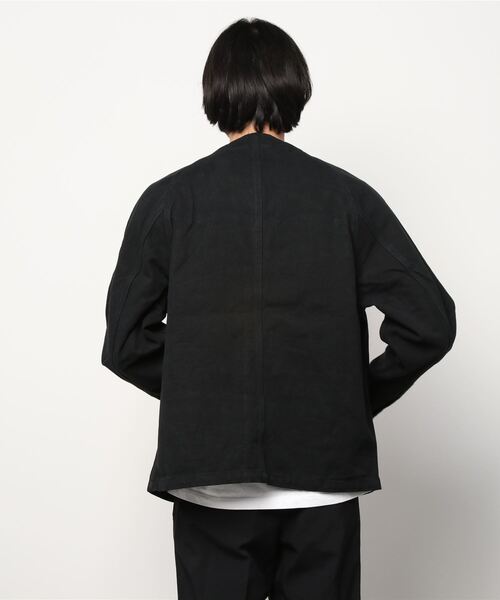 PENNEYS(ぺニーズ)の「PENNEY'S / ぺニーズ ENGINEERD JACKET(ノーカラージャケット・メンズ・ブラック/インディゴブルー/ホワイト・MEDIUM/LARGE)」の5枚目の写真