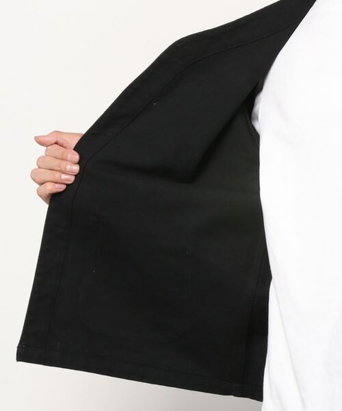 PENNEYS(ぺニーズ)の「PENNEY'S / ぺニーズ ENGINEERD JACKET(ノーカラージャケット・メンズ・ブラック/インディゴブルー/ホワイト・MEDIUM/LARGE)」の6枚目の写真