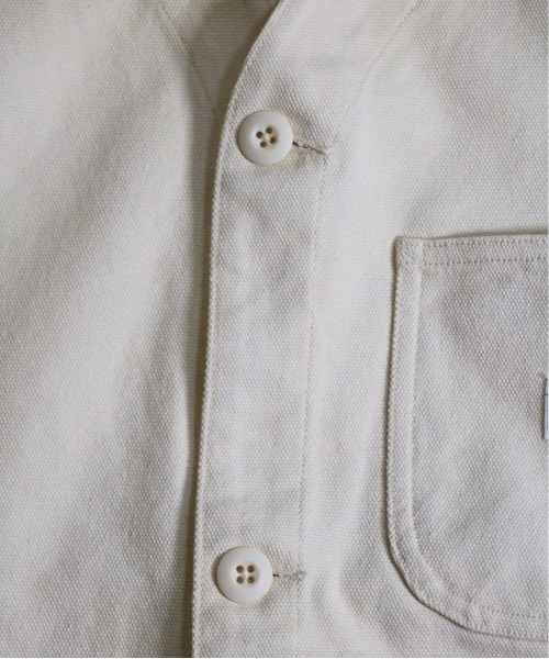 PENNEYS(ぺニーズ)の「PENNEY'S / ぺニーズ ENGINEERD JACKET(ノーカラージャケット・メンズ・ブラック/インディゴブルー/ホワイト・MEDIUM/LARGE)」の9枚目の写真