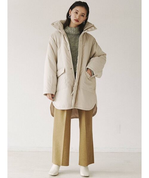 MURUA（ムルーア）の「フロントタックウールライクパンツ（その他パンツ・レディース・アイボリー/グレー/マスタード・1/2）」の9枚目の写真