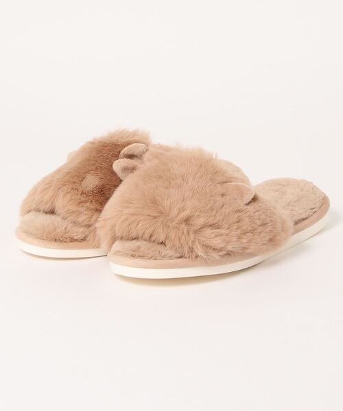 Monocoro toppi（モノコロトッピ）の「猫耳 ファー もこもこ ルームシューズ サンダル（サンダル・レディース・グレー/アイボリー/モカ・フリー）」の18枚目の写真