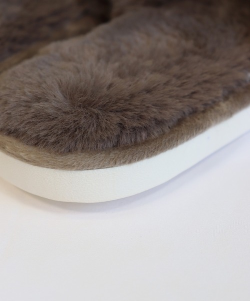 Monocoro toppi（モノコロトッピ）の「猫耳 ファー もこもこ ルームシューズ サンダル（サンダル・レディース・グレー/アイボリー/モカ・フリー）」の15枚目の写真