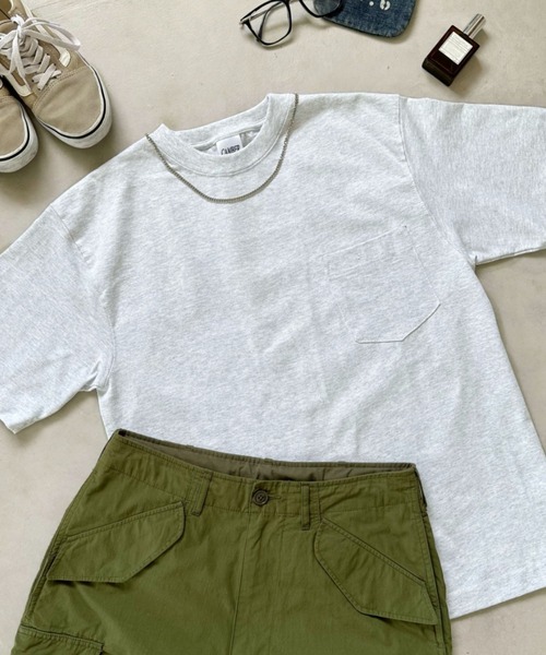 CAMBER(キャンバー)の「Camber(キャンバー)/8Oz マックスウェイト ヘビーウェイト ポケT 無地T USA規格 スーパーオーバー サイズ展開多数 1/2スリーブ 半袖 Tシャツ/Max-Weight POCKET T-SHIRT(Tシャツ/カットソー・メンズ・ホワイト/ブラック/ナチュラル/アッシュグレー/ダークグリーン・M/L/XL/XXL)」の3枚目の写真