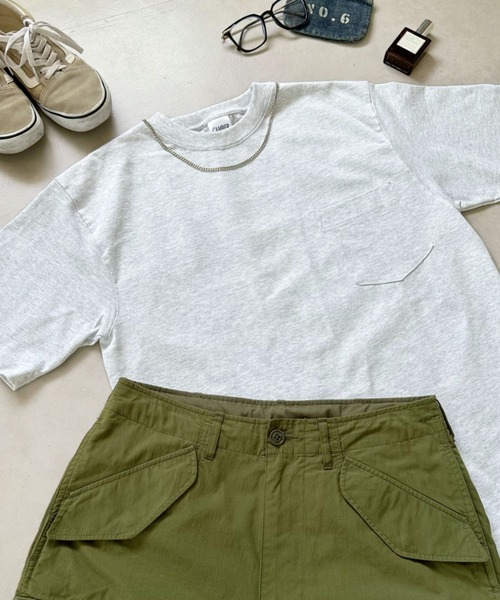 CAMBER(キャンバー)の「Camber(キャンバー)/8Oz マックスウェイト ヘビーウェイト ポケT 無地T USA規格 スーパーオーバー サイズ展開多数 1/2スリーブ 半袖 Tシャツ/Max-Weight POCKET T-SHIRT(Tシャツ/カットソー・メンズ・ホワイト/ブラック/ナチュラル/アッシュグレー/ダークグリーン・M/L/XL/XXL)」の14枚目の写真