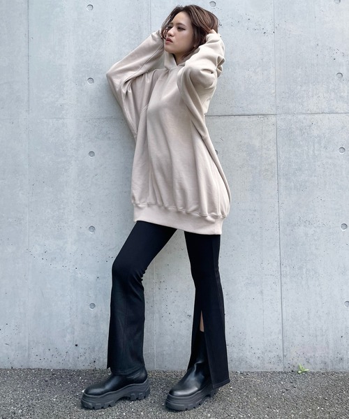 SPIRALGIRL（スパイラルガール）の「スリットフレアカットパンツ（その他パンツ・レディース・ブラック/ブルー/ベージュ・FREE）」の9枚目の写真