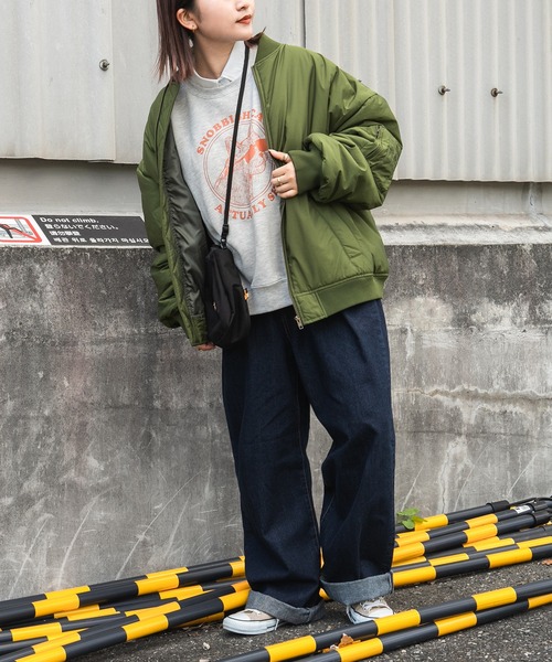 kutir(クティール)の「MA-1ブルゾン(MA-1・レディース・ブラック/カーキ/アイボリー・FREE)」の5枚目の写真