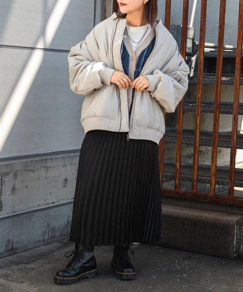 kutir(クティール)の「MA-1ブルゾン(MA-1・レディース・ブラック/カーキ/アイボリー・FREE)」の13枚目の写真