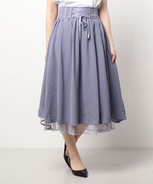 axes femme POETIQUE | バックフリルレースアップＳＫ(スカート)