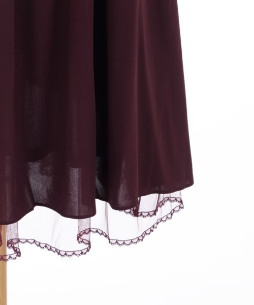 axes femme POETIQUE（アクシーズファムポエティック）の「バックフリルレースアップＳＫ（スカート・レディース・パープル/ワイン/ブラック・MEDIUM）」の12枚目の写真