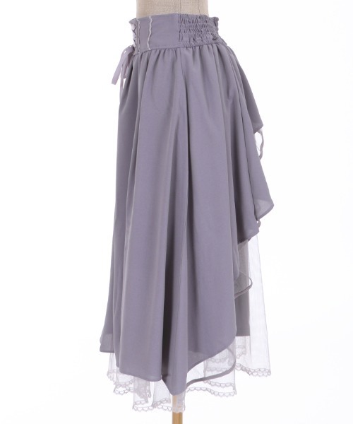 axes femme POETIQUE（アクシーズファムポエティック）の「バックフリルレースアップＳＫ（スカート・レディース・パープル/ワイン/ブラック・MEDIUM）」の19枚目の写真