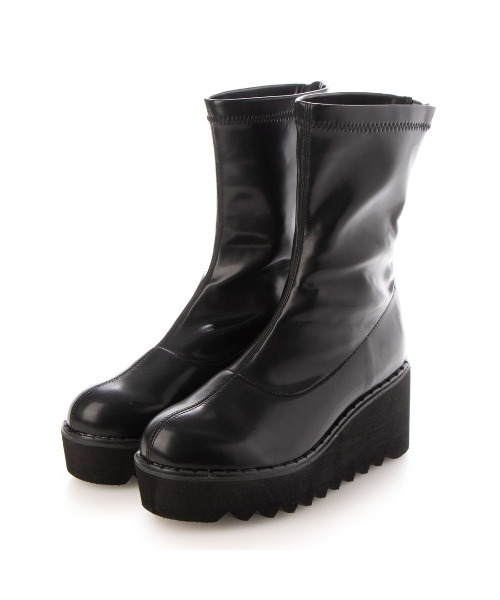 Elvis Luce(エルビスルーチェ)の「ElvisLuce(エルビスルーチェ) シャークソール厚底ストレッチミドル ブーツ(ブーツ・レディース・ブラック/グレー・LL/M/S/L)」の5枚目の写真