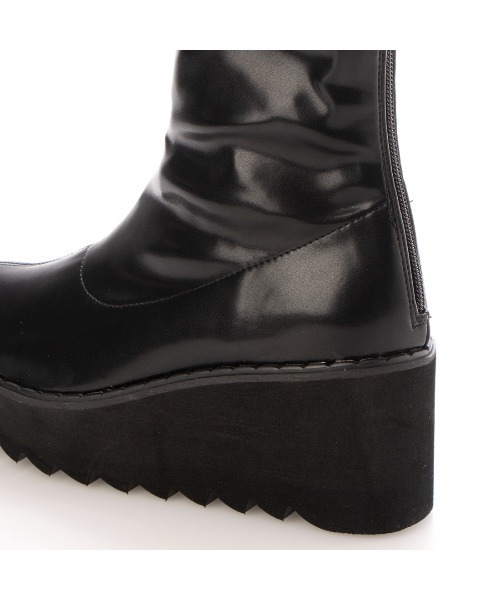 Elvis Luce(エルビスルーチェ)の「ElvisLuce(エルビスルーチェ) シャークソール厚底ストレッチミドル ブーツ(ブーツ・レディース・ブラック/グレー・LL/M/S/L)」の10枚目の写真