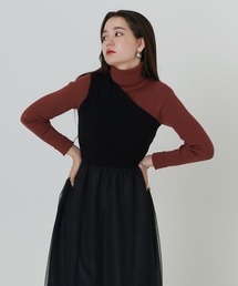 TINA：JOJUN | 刺繍入り タートルニット TINA：JOJUN(ニット/セーター)