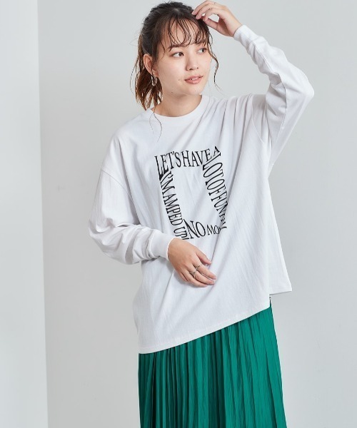 cepo（セポ）の「レタリングロゴプリント ロンＴｅｅ　※アソート（Tシャツ/カットソー・レディース・オフホワイト/ホワイト系2/ホワイト系1・M）」の3枚目の写真