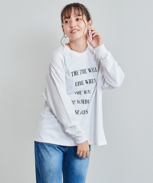 cepo（セポ）の「レタリングロゴプリント ロンＴｅｅ　※アソート（Tシャツ/カットソー・レディース・オフホワイト/ホワイト系2/ホワイト系1・M）」の12枚目の写真