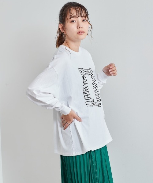 cepo（セポ）の「レタリングロゴプリント ロンＴｅｅ　※アソート（Tシャツ/カットソー・レディース・オフホワイト/ホワイト系2/ホワイト系1・M）」の7枚目の写真