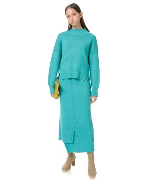 SLY(スライ)の「STEP HEM LONG SK ヘム ロングスカート(スカート・レディース・ブラック/ベージュ/オフホワイト/ターコイズブルー・1/2)」の1枚目の写真