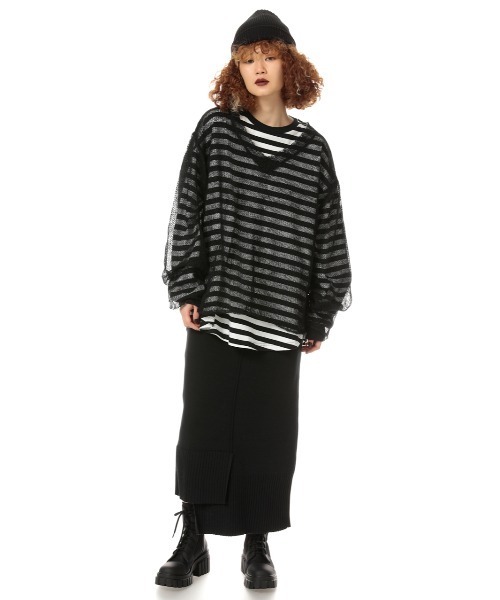 SLY(スライ)の「STEP HEM LONG SK ヘム ロングスカート(スカート・レディース・ブラック/ベージュ/オフホワイト/ターコイズブルー・1/2)」の3枚目の写真