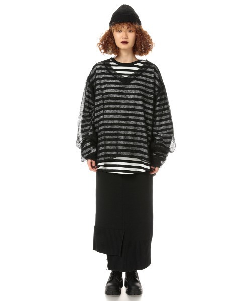 SLY(スライ)の「STEP HEM LONG SK ヘム ロングスカート(スカート・レディース・ブラック/ベージュ/オフホワイト/ターコイズブルー・1/2)」の5枚目の写真