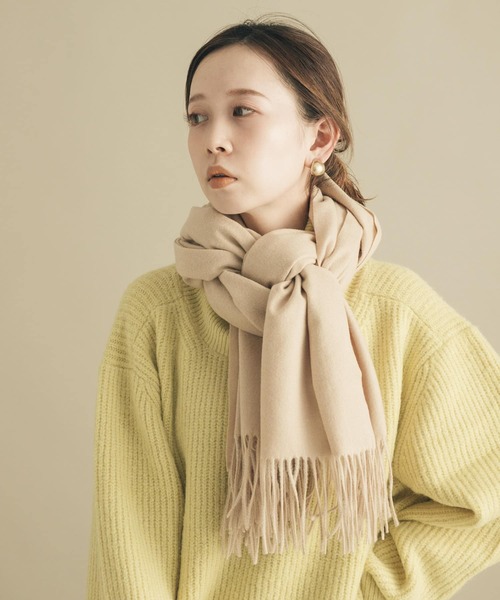 SMELLY(スメリー)の「シンプルマフラー(マフラー・レディース・グレー/ブラック/グリーン/ベージュ/ピンク系その他・-)」の9枚目の写真