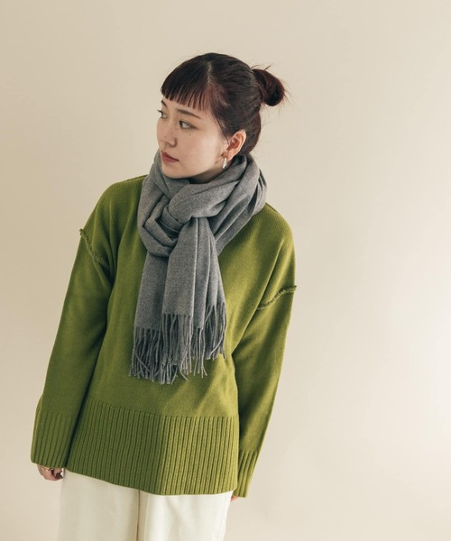 SMELLY(スメリー)の「シンプルマフラー(マフラー・レディース・グレー/ブラック/グリーン/ベージュ/ピンク系その他・-)」の16枚目の写真