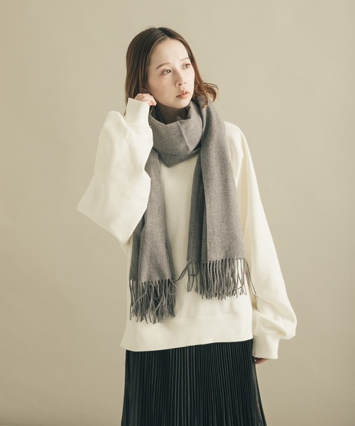SMELLY(スメリー)の「シンプルマフラー(マフラー・レディース・グレー/ブラック/グリーン/ベージュ/ピンク系その他・-)」の18枚目の写真