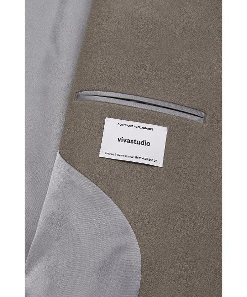 VIVASTUDIO（ビバスタジオ）の「OVERFIT CASHMERE CHESTERFIELD COAT（トレンチコート・メンズ・ブラック/ライトブラウン/ダークグレー・MEDIUM/LARGE）」の17枚目の写真
